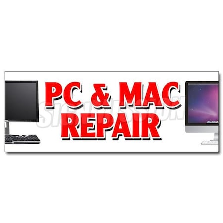 Signmission PC & MAC REPAIR DECAL sticker computers laptop smartphone netbooks PCs, D-24 Pc & Mac Repair D-24 Pc & Mac Repair